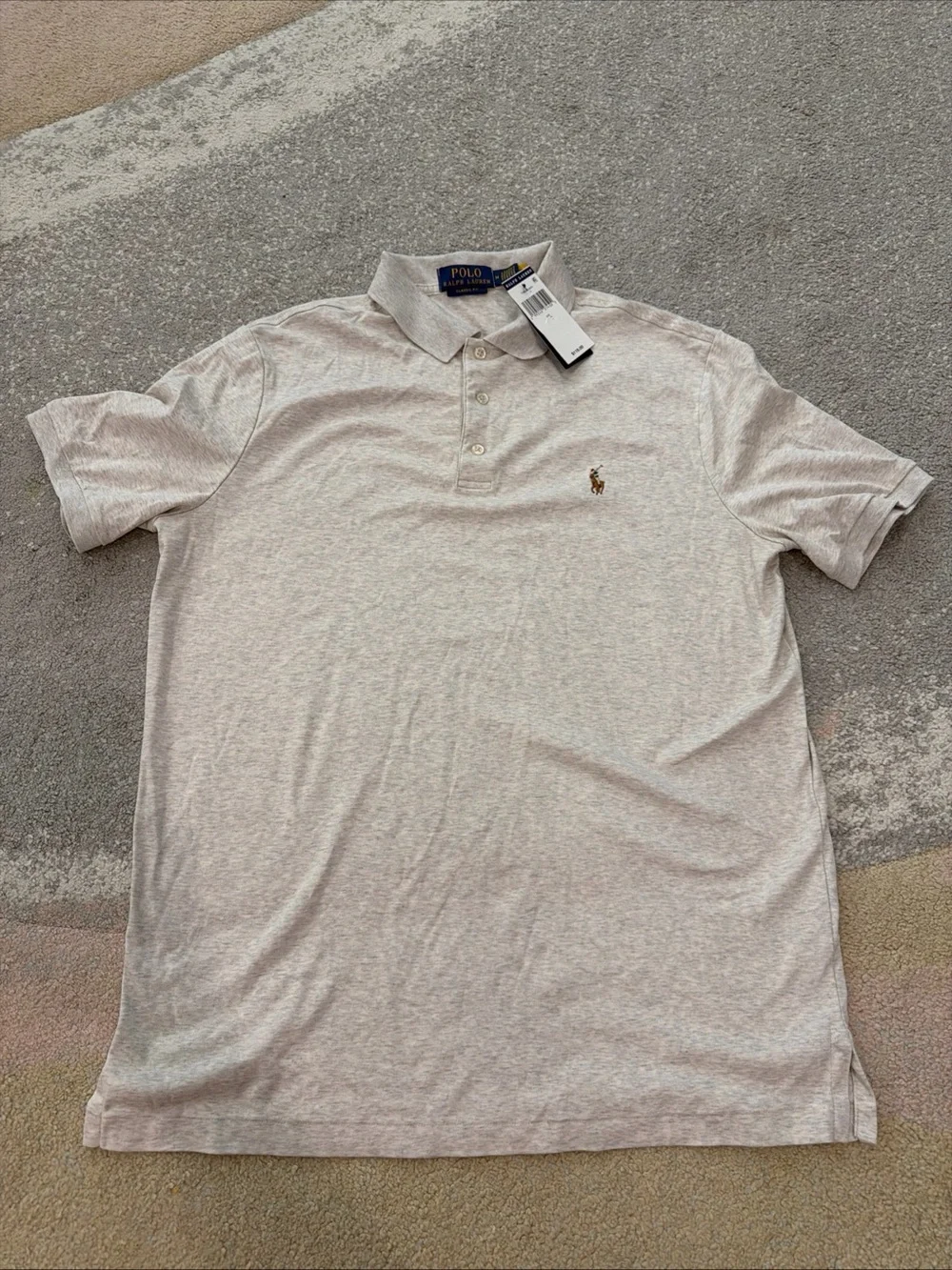 Ralph Lauren Cream Polo Shirt with Signature Pony